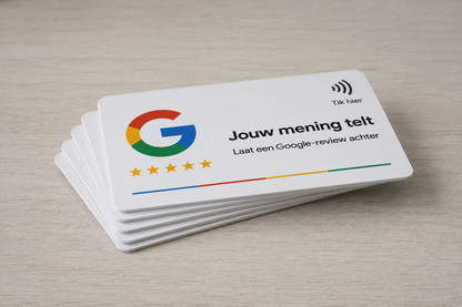 Stapel Google Reviewkaarten met NFC